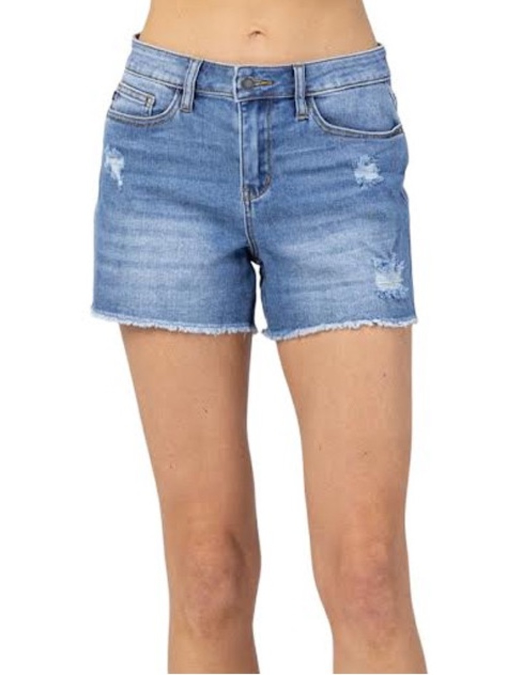 Judy Blue High Rise Distressed Cut Off Shorts